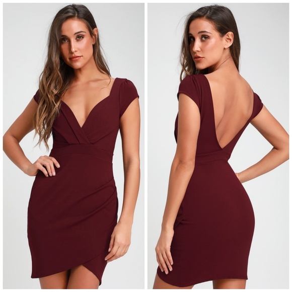 Lulus Dresses & Skirts - [Lulu's] Ladies Burgundy Bodycon Dress